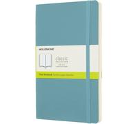 Moleskine Clásico Cuaderno Tapa Blanda Grande (12.7x21cm) Liso / Blanco Reef