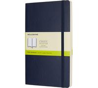 Moleskine Clásico Cuaderno Tapa Blanda Grande (12.7x21cm) Liso / Zafiro Azul