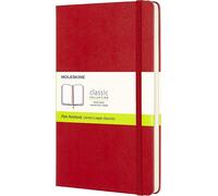 Moleskine Clásico Cuaderno Tapa Dura Grande Llano / en Blanco Escarlata Rojas