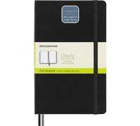 Moleskine - Classic Expanded Plain Paper Notebook - Hard Cover and Elastic Closure Journal - Color Black - Size Large 13 x 21 A5 - 400 Pages