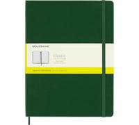 Moleskine Classic Notebook, Cuaderno Con Cuadros, Tapa Dura y Cierre Elástico, Tamaño XL 19 x 25 cm, Color Verde Mirto, 192 páginas