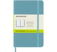 Moleskine Classic Notebook, Cuaderno con Páginas Blancas, Tapa Blanda y Cierre Elástico, Tamaño Pocket 9 x 14 cm, Color Azul Claro, 192 páginas