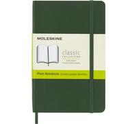 Moleskine Classic Notebook, Cuaderno con Páginas Blancas, Tapa Blanda y Cierre Elástico, Tamaño Pocket 9 x 14 cm, Color Verde Mirto, 192 páginas