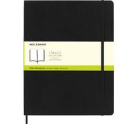 Moleskine, Libreta Clásica con Páginas Lisas, Tapa Blanda y Cierre Elástico, Tamaño XXL 21.6 x 27.9 cm, Color Negro, 192 Páginas