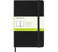 Moleskine Classic Notebook, Cuaderno con Páginas Blancas, Tapa Dura y Cierre Elástico, Tamaño Medium 11,5 x 18 cm, Color Negro, 208 páginas