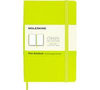 Moleskine Classic Notebook, Cuaderno con Páginas Blancas, Tapa Dura y Cierre Elástico, Tamaño Pocket 9 x 14 cm, Color Verde Limón, 192 páginas