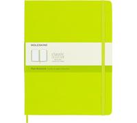 Moleskine Cuaderno Clásico XL 19x25 cm, tapa dura, hojas blancas, cierre goma, 192 págs, verde limón
