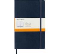 Moleskine Classic Notebook, Cuaderno Rayado, Tapa Blanda y Cierre Elástico, Tamaño Large 13 x 21 cm, Color Azul Zafiro, 192 páginas