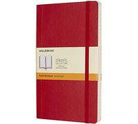 Moleskine Classic Notebook, Cuaderno Rayado, Tapa Blanda y Cierre Elástico, Tamaño Large 13 x 21 cm, Color Rojo Escarlata, 192 páginas