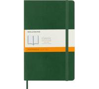 Moleskine Classic Notebook, Cuaderno Rayado, Tapa Blanda y Cierre Elástico, Tamaño Large 13 x 21 cm, Color Verde Mirto, 192 páginas
