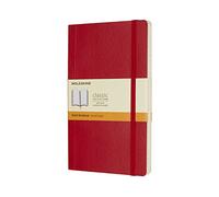 Moleskine Classic Notebook, Cuaderno Rayado, Tapa Blanda y Cierre Elástico, Tamaño Large 13 x 21 cm, Color Rojo Escarlata, 192 páginas