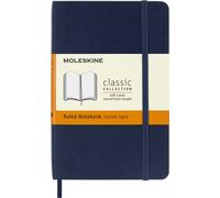 Moleskine Classic Notebook, Cuaderno Rayado, Tapa Blanda y Cierre Elástico, Tamaño Pocket 9 x 14 cm, Color Azul Zafiro, 192 páginas