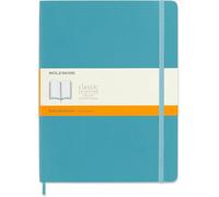 Moleskine Classic Notebook, Cuaderno Rayado, Tapa Blanda y Cierre Elástico, Tamaño XL 19 x 25 cm, Color Azul Claro, 192 páginas