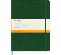 Moleskine Classic Notebook, Cuaderno Rayado, Tapa Blanda y Cierre Elástico, Tamaño XL 19 x 25 cm, Color Verde Mirto, 192 páginas
