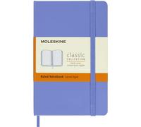 Moleskine Cuaderno Classic – Rayado, tapa dura y cierre elástico, Pocket 9x14 cm, Azul Hortensia