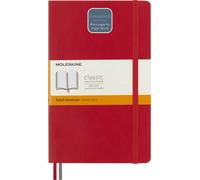 Moleskine Classic Notebook Expanded, Cuaderno Rayado, Tapa Blanda y Cierre Elástico, Large 13 x 21 cm, Rojo Escarlata, 400 Páginas