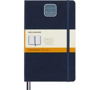 Moleskine Classic Notebook Expanded, Cuaderno Rayado, Tapa Dura y Cierre Elástico, Large 13 x 21 cm, Azul Zafiro, 400 Páginas