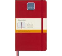 Moleskine Classic Notebook Expanded, Cuaderno Rayado, Tapa Dura y Cierre Elástico, Large 13 x 21 cm, Rojo Escarlata, 400 Páginas