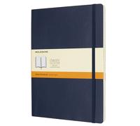 Moleskine Classic Notebook, Soft Cover, XL (7.5" x 9.5") Ruled/Lined, Sapphire B