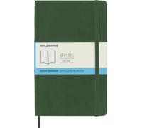 Moleskine - Cuaderno Clásico con Hojas Punteadas, Tapa Blanda y Cierre Elástico, Color Verde Mirto, Tamaño Grande 13 x 21 cm, 192 Hojas