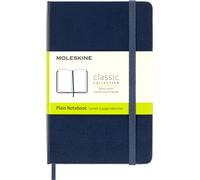 Moleskine Classic Plain Paper Notebook, Hard Cover and Elastic Closure Journal,