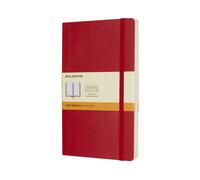 Moleskine Cuaderno Block Rojo con Páginas Rayadas y Bolsillo Trasero Extensible
