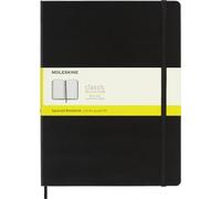 Moleskine - Cuaderno Clásico con Hojas Cuadriculadas, Tapa Dura y Cierre Elástico, Color Negro, Tamaño Extra Grande 19 x 25 cm, 192 Hojas