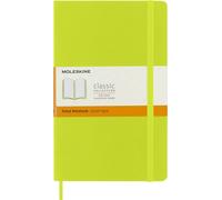 Moleskine Cuaderno Clásico Grande 13 x 21 cm - Rayado, Tapa blanda, Goma elástica, Verde limón