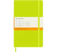 Moleskine - Cuaderno Clásico con Hojas de Rayas, Tapa Dura y Cierre con Goma Elástica, Tamaño Grande 13 x 21 cm, Color Verde Limón, 240 Páginas