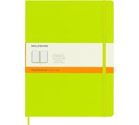 Moleskine - Cuaderno Clásico con Hojas de Rayas, Tapa Dura y Cierre con Goma Elástica, Tamaño XL 19 x 25 cm, Color Verde Limón, 192 Páginas