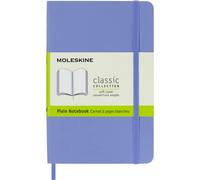 Moleskine - Cuaderno Clásico con Hojas en Blanco, Tapa Blanda y Cierre con Goma Elástica, Tamaño de Bolsillo 9 x 14 cm, Color Azul Hortensia, 192 Páginas