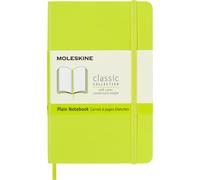 Moleskine - Cuaderno Clásico con Hojas en Blanco, Tapa Blanda y Cierre con Goma Elástica, Tamaño de Bolsillo 9 x 14 cm, Color Verde Limón, 192 Páginas