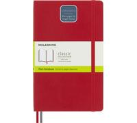 Moleskine - Cuaderno Clásico con Hojas en Blanco, Tapa Blanda y Cierre con Goma Elástica, Tamaño Grande 13 x 21 cm, Color Rojo Escarlata, 400 Páginas