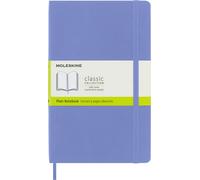 Moleskine - Cuaderno Clásico con Hojas en Blanco, Tapa Blanda y Cierre con Goma Elástica, Tamaño Grande 13 x 21 cm, Color Azul Hortensia, 240 Páginas