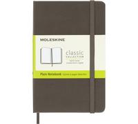 Moleskine - Cuaderno Clásico con Hojas Lisas, Tapa Dura y Cierre Elástico, Color Marrón Tierra, Tamaño Pequeño 9 x 14 cm, 192 Hojas