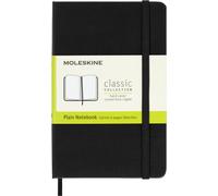 Moleskine - Cuaderno Clásico con Hojas Lisas, Tapa Dura y Cierre Elástico, Color Negro, Tamaño Pequeño 9 x 14 cm, 192 Hojas