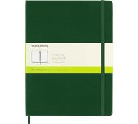 Moleskine - Cuaderno Clásico con Hojas Lisas, Tapa Dura y Cierre Elástico, Color Verde Mirto, Tamaño Extra Grande 19 x 25 cm, 192 Hojas