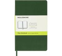 Moleskine - Cuaderno Clásico con Hojas Lisas, Tapa Dura y Cierre Elástico, Color Verde Mirto, Tamaño Pequeño 9 x 14 cm, 192 Hojas