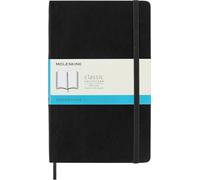 Moleskine - Cuaderno Clásico con Hojas Punteadas, Tapa Blanda y Cierre Elástico, Color Negro, Tamaño Grande 13 x 21 cm, 192 Hojas