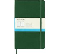 Moleskine - Cuaderno Clásico con Hojas Punteadas, Tapa Dura y Cierre Elástico, Color Verde Mirto, Tamaño Grande 13 x 21 cm, 240 Hojas