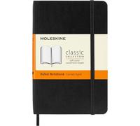 Moleskine - Cuaderno Clásico con Hojas Rayadas, Tapa Blanda y Cierre Elástico, Color Negro, Tamaño Pequeño 9 x 14 cm, 192 Hojas