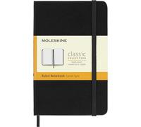 Moleskine Cuaderno Clásico con Hojas Rayadas, Tapa Dura y Cierre Elástico, Color Negro, Tamaño Pequeño 9 x 14 cm, 192 Hojas