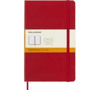 Moleskine Cuaderno Clásico – Hojas rayadas, Tapa dura, Rojo escarlata 13x21 cm 240 hojas