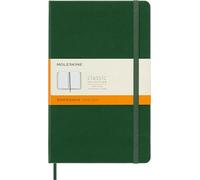 Moleskine - Cuaderno Clásico con Hojas Rayadas, Tapa Dura y Cierre Elástico, Color Verde Mirto, Tamaño Grande 13 x 21 cm, 240 Hojas
