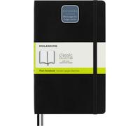 Moleskine - Cuaderno Clásico con Páginas Lisas, Tapa Blanda y Goma Elástica, Color Negro, Tamaño Grande 13 x 21 cm, 192 Páginas