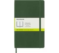 Moleskine - Cuaderno Clásico con Páginas Lisas, Tapa Blanda y Goma Elástica, Color Verde Mirto, Tamaño Grande 13 x 21 cm, 240 Páginas
