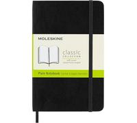 Moleskine - Cuaderno Clásico con Páginas Lisas, Tapa Blanda y Goma Elástica, Negro (Black) Tamaño Bolsillo, 192 Páginas (S07148)