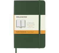 Moleskine - Cuaderno Clásico con Páginas Rayadas, Tapa Blanda y Goma Elástica, Color Verde Mirto, Tamaño Pequeño 9 x 14 cm, 192 Páginas