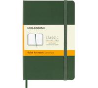 Moleskine - Cuaderno Clásico con Páginas Rayadas, Tapa Dura y Goma Elástica, Color Verde Mirto, Tamaño Pequeño 9 x 14 cm, 192 Páginas