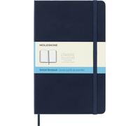 Moleskine Cuaderno Clásico, Cuaderno con Páginas Punteadas, Tapa Dura y Cierre Elástico, Formato Grande 13 x 21 cm, Color Azul Zafiro, 240 Páginas